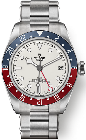 Buy Shop Tudor Black Bay GMT Silver Dial Silver Steel Strap Watch for Men - M79830RB-0010 USA Online
