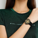 Buy Shop Tory Burch Reva Black Dial Black Steel Strap Watch for Women - TBW4039 USA Online