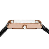 Buy Shop Emporio Armani Genni Silver Dial Black Leather Strap Watch for Women - AR11624 USA Online