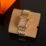 Buy Shop Tory Burch Eleanor Mother of Pearl Pink Dial Gold Steel Strap Watch for Women - TBW1077 USA Online