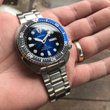 Buy Shop Seiko Prospex Deep Blue Batman Turtle Diver's Automatic Blue Dial Silver Steel Strap Watch for Men - SRPC25J1 USA Online