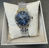 Seiko Presage Cocktail Time Automatic Blue Dial Silver Steel Strap Watch for Men - SRPB41J1
