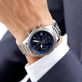 Buy Shop Hugo Boss Strike Blue Dial Gunmetal Grey Steel Strap Watch for Men - 1514175 USA Online