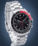 Buy Shop Seiko Prospex Speedtimer Solar Chronograph Black Dial Silver Steel Strap Watch for Men - SSC915 USA Online