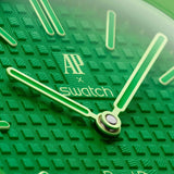 Buy Shop Swatch Royal Pop Green Dial Green Leather Strap Watch for Men - Green Eight USA Online