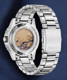 Buy Shop Citizen Mechanical Automatic Blue Dial Silver Steel Strap Watch for Men - NJ0178-81M USA Online