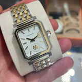 Buy Shop Tory Burch Robinson White Dial Two Tone Steel Strap Watch for Women - TBW1501 USA Online