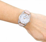 Buy Shop Emporio Armani Tazio Mother of Pearl Dial Pink Leather Strap Watch for Women - AR6133 USA Online
