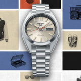 Buy Shop Seiko 5 Sports SNXS Series Automatic Beige Dial Silver Steel Strap Watch for Men - SRPK91K1 USA Online