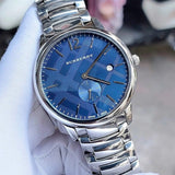 Buy Shop Burberry Classic Blue Dial Silver Steel Strap Watch for Men - BU10007 USA Online
