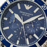 Buy Shop Emporio Armani World Explorer Chronograph Blue Dial Blue Nylon Strap Watch for Men - AR11588 USA Online