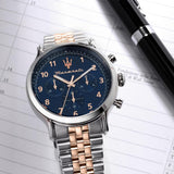 Buy Shop Maserati Epoca Limited Edition Chronograph Blue Dial Two Tone Steel Strap Watch for Men - R8873618021 USA Online