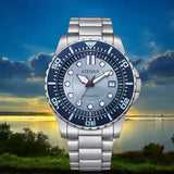 Buy Shop Citizen Mechanical Automatic Blue Dial Silver Steel Strap Watch for Men - NJ0178-81M USA Online