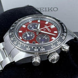 Buy Shop Seiko Prospex US Special Edition Speedtimer Solar Chronograph Red Dial Silver Steel Strap Watch for Men - SSC927 USA Online