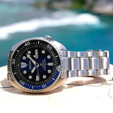 Buy Shop Seiko Prospex Deep Blue Batman Turtle Diver's Automatic Blue Dial Silver Steel Strap Watch for Men - SRPC25J1 USA Online