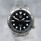 Buy Shop Seiko 5 Sports Automatic Black Dial Silver Steel Strap Watch for Men - SRPC61J1 USA Online