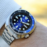 Buy Shop Seiko Prospex Deep Blue Batman Turtle Diver's Automatic Blue Dial Silver Steel Strap Watch for Men - SRPC25J1 USA Online