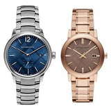 Buy Shop Burberry Classic Blue Dial Silver Steel Strap Watch for Men - BU10007 USA Online