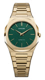 Buy Shop D1 Milano Ultra Thin Green Dial Gold Steel Strap Watch for Women - D1-UTBL18 USA Online