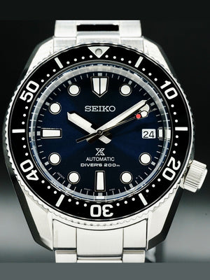 Buy Shop Seiko Prospex Marinemaster Automatic Scuba Divers Blue Dial Silver Steel Strap Watch for Men - SPB187J1 USA Online