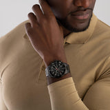 Buy Shop Hugo Boss Admiral Chronograph Black Dial Black Steel Strap Watch for Men - 1514258 USA Online