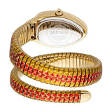 Buy Shop Just Cavalli Pelle Solo Snake Red Dial Three Tone Steel Strap Watch for Women - JC1L251M0045 USA Online