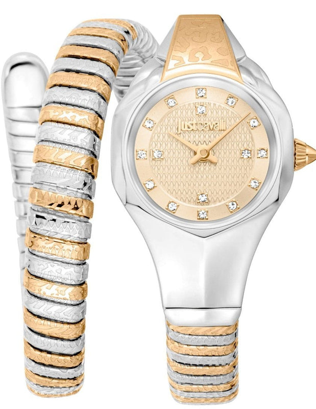 Buy Shop Just Cavalli Amalfi Gold Dial Two Tone Steel Strap Watch for Women - JC1L270M0055 USA Online