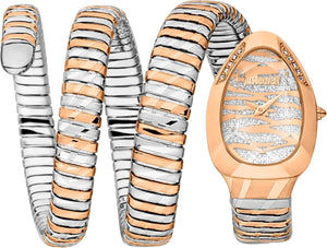 Buy Shop Just Cavalli Taglio Silver Dial Two Tone Steel Strap Watch for Women - JC1L226M0065 USA Online