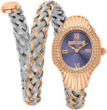 Buy Shop Just Cavalli Twined Blue Dial Two Tone Steel Strap Watch for Women - JC1L305M0065 USA Online