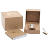 Buy Shop Burberry Utilitarian White Dial Silver Steel Strap Watch for Women - BU7856 USA Online