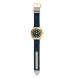 Buy Shop Tory Burch The Miller Chronograph Blue Dial Blue Jacquard Strap Watch for Women - TBW1038 USA Online