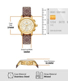 Buy Shop Tory Burch The Tory Chronograph White Dial Maroon Jacquard Strap Watch for Women - TBW1051 USA Online