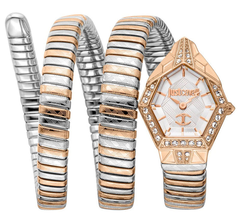 Buy Shop Just Cavalli Mesmerizing White Dial Two Tone Steel Strap Watch for Women - JC1L304M0075 USA Online