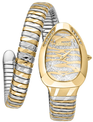 Buy Shop Just Cavalli Taglio Silver Dial Two Tone Steel Strap Watch for Women - JC1L225M0075 USA Online