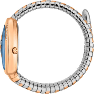 Buy Shop Just Cavalli Glam Evo 5 Serpente Blue Dial Two Tone Steel Strap Watch for Women - JC1L227M0085 USA Online