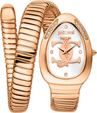 Buy Shop Just Cavalli Glam Evo 5 Silver Dial Rose Gold Steel Strap Watch for Women - JC1L227M0055 USA Online