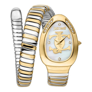 Buy Shop Just Cavalli Glam Evo 5 Mother of Pearl Dial Two Tone Steel Strap Watch for Women - JC1L227M0065 USA Online