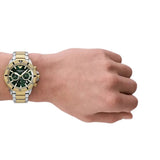 Buy Shop Emporio Armani Sea Explorer Chronograph Green Dial Two Tone Steel Strap Watch for Men - AR11586 USA Online