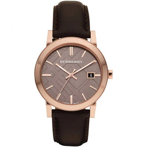 Buy Shop Burberry Classic Quartz Brown Dial Brown Leather Strap Watch for Men - BU9013 USA Online