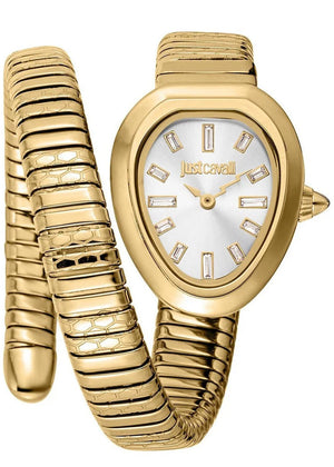 Buy Shop Just Cavalli Aversa Silver Dial Gold Steel Strap Watch for Women - JC1L222M0025 USA Online