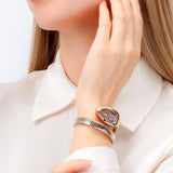 Buy Shop Just Cavalli Glam Evo 5 Serpente Blue Dial Two Tone Steel Strap Watch for Women - JC1L227M0085 USA Online