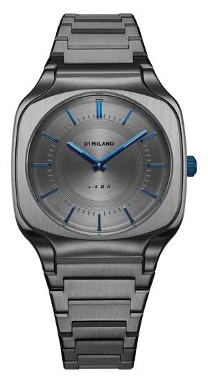 Buy Shop D1 Milano Square Titanium Gray Dial Gray Steel Strap Watch for Men - D1-SQBJ02 USA Online