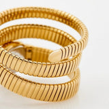 Buy Shop Just Cavalli Glam Evo 5 Red Dial Gold Steel Strap Watch for Women - JC1L228M0045 USA Online