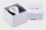Buy Shop Lacoste Polaroid White Dial White Rubber Strap Watch for Men - 2011130 USA Online