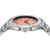 Buy Shop D1 Milano Ultra Thin Salmon Pink Dial Silver Steel Strap Watch for Men - D1-UTBJ26 USA Online