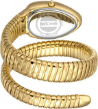 Buy Shop Just Cavalli Glam Evo 8 Silver Dial Gold Steel Strap Watch for Women - JC1L225M0035 USA Online