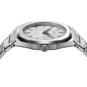 Buy Shop D1 Milano Pluto Ultra Thin Silver Dial Silver Steel Strap Watch for Men - D1-UTBJ18 USA Online