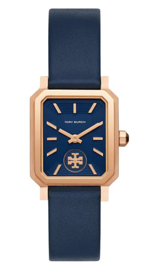 Buy Shop Tory Burch Robinson Quartz Blue Dial Blue Leather Strap Watch for Women - TBW1511 USA Online