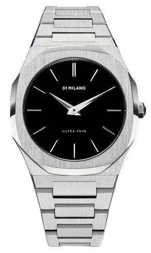 Buy Shop D1 Milano Ultra Thin Black Dial Silver Steel Strap Watch for Women - D1-UTBL05 USA Online