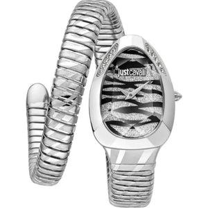 Buy Shop Just Cavalli Glam Evo 8 Black Dial Silver Steel Strap Watch for Women - JC1L225M0025 USA Online